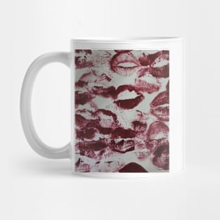 Stylish Lipstick Kisses Pattern Mug